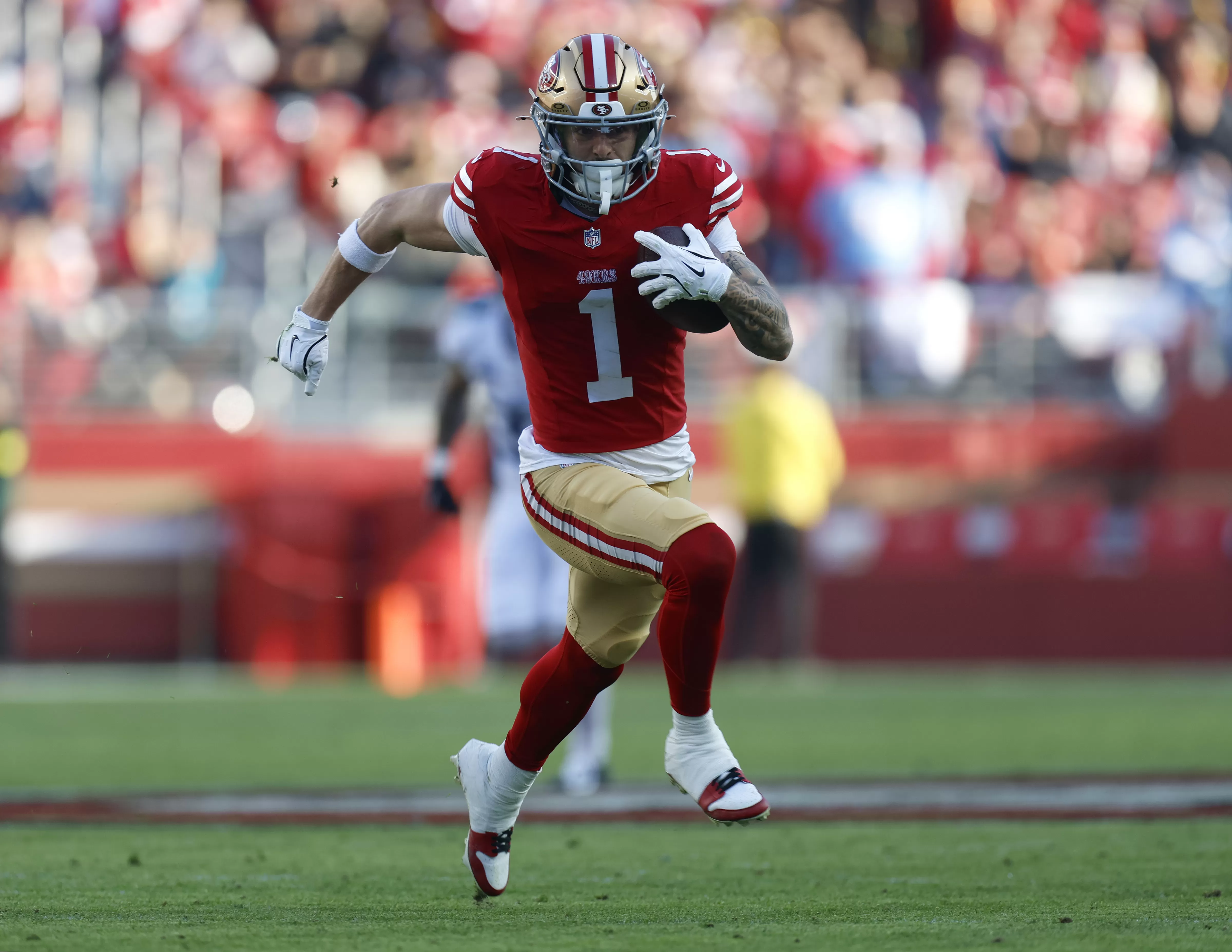 49ers’ Ricky Pearsall Jr. fights off ankle, knee injuries to torch Titans