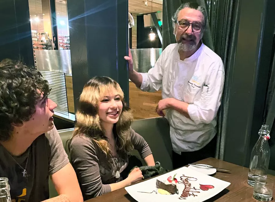 Alysa Liu drops by Italian restaurant in the Bay Area, reveals cake secret