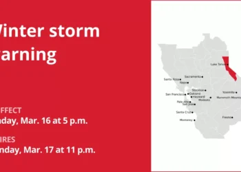 Update: The Greater Lake Tahoe Area placed under a winter storm warning Sunday and Monday