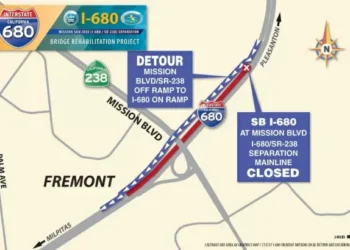 Closure of I-680 planned in Fremont this weekend