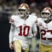Likely 49ers starter Mac Jones working though knee, oblique issues