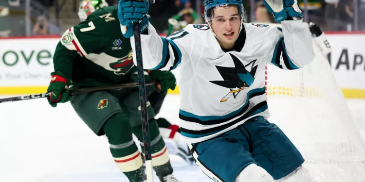 Celebrini’s overtime goal leads Sharks to crazy win over Minnesota Wild