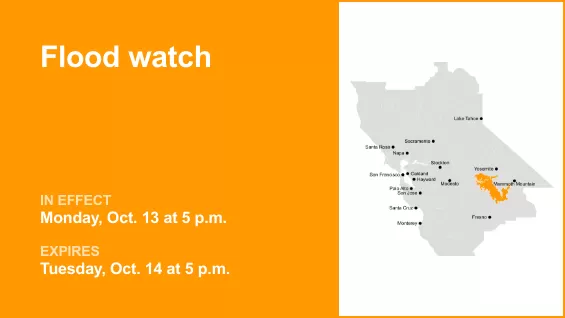 Flood watch affecting Yosemite Monday and Tuesday due to significant rain