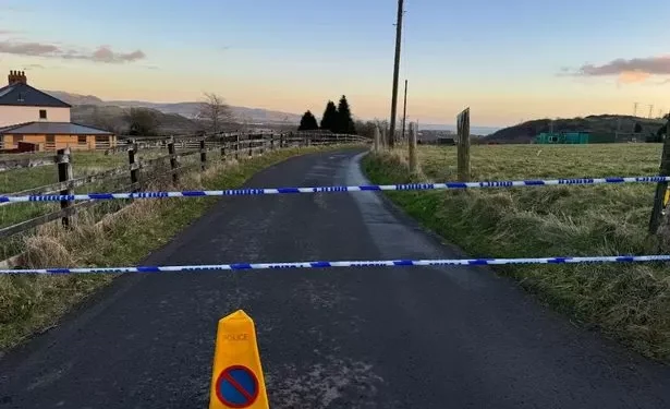 Police at scene as trapped lorry shuts road