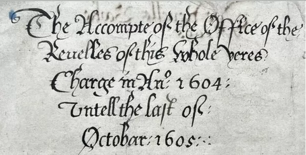 Christmas 1604 ledger shows Shakespeare top of the bill