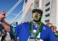 Fans from across US — mostly supporting Seahawks — flock to Levi’s Stadium for Super Bowl 60
